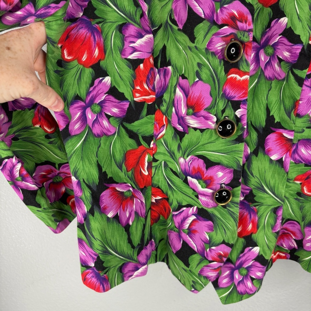 Vintage Donna Morgan Floral 80s/90s Jacket - Picture 3 of 7